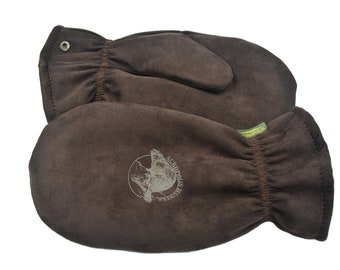 Herren und Damen warme Handschuhe, Handschuhe mit Biberfell. Jäger Geschenk. Für die Winterjagd, Angeln, Angeln, Wandern. Geschenk der Großeltern.