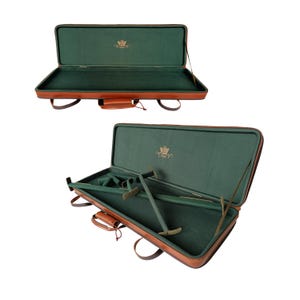 Shotgun Premium PU Leather Handmade rigid case for disassembled shotguns. Shooting, bag, cover for 34", 36" barrels. For Benelli, Beretta
