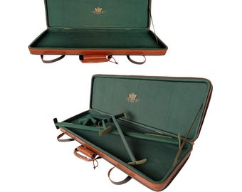 Shotgun Premium PU Leather Handmade rigid case for disassembled shotguns. Shooting, bag, cover for 34", 36" barrels. For Benelli, Beretta