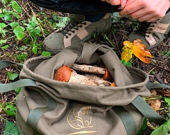 Sac à Dos Panier De Cueillette Acropolis - En Osier Et Toile - Pour Champignons, Baies, Randonnée - 9