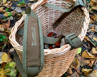 Forage basket for mushroom picking, morels hunting. Small Wicker Basket for women & children Woven basket Birthday gift for mother
