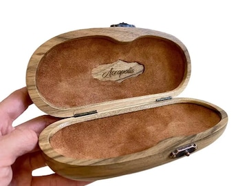Wooden handmade case for glasses, Birthday gift