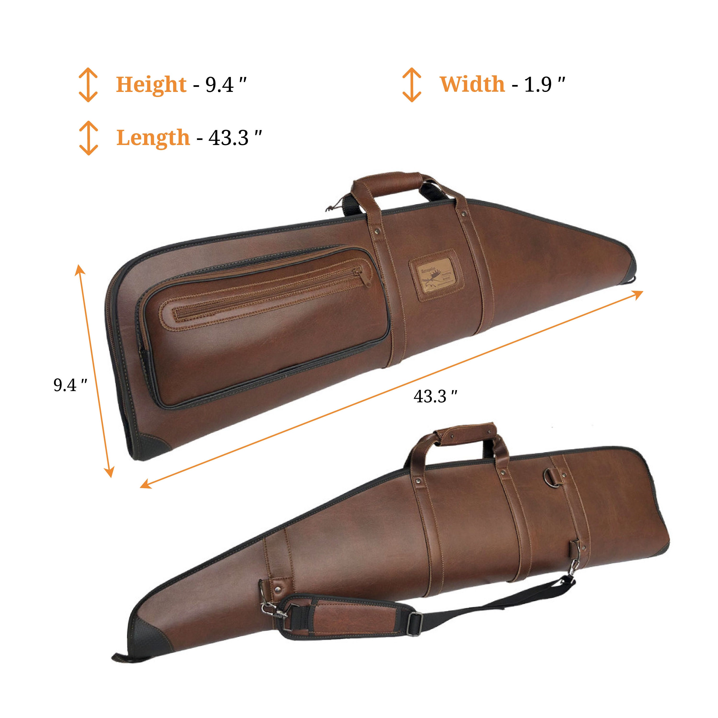 ZOLO LEATHERS 35-Inch Leather Rifle Scabbard With Zipper – Durable, Secure Storage For Rifles, Shotguns, And Firearms – Protective Case For Hunting & Outdoor Gear