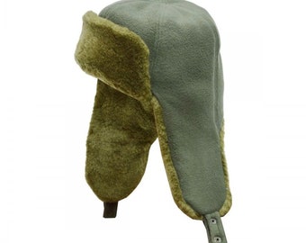 Russian Ushanka Hat Olive Green Winter Ski Fur Soviet Surplus Military Czech 