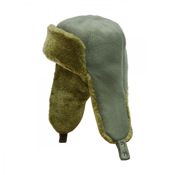 Fleece und Kunstfell Herren Winter Ohrklappen Mütze, Mütze. Ushanka Stil. Aviator Bomber (Militär, Armee) Hut. Papa, Vater Geburtstagsgeschenk