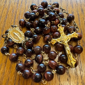 Brown stone rosary
