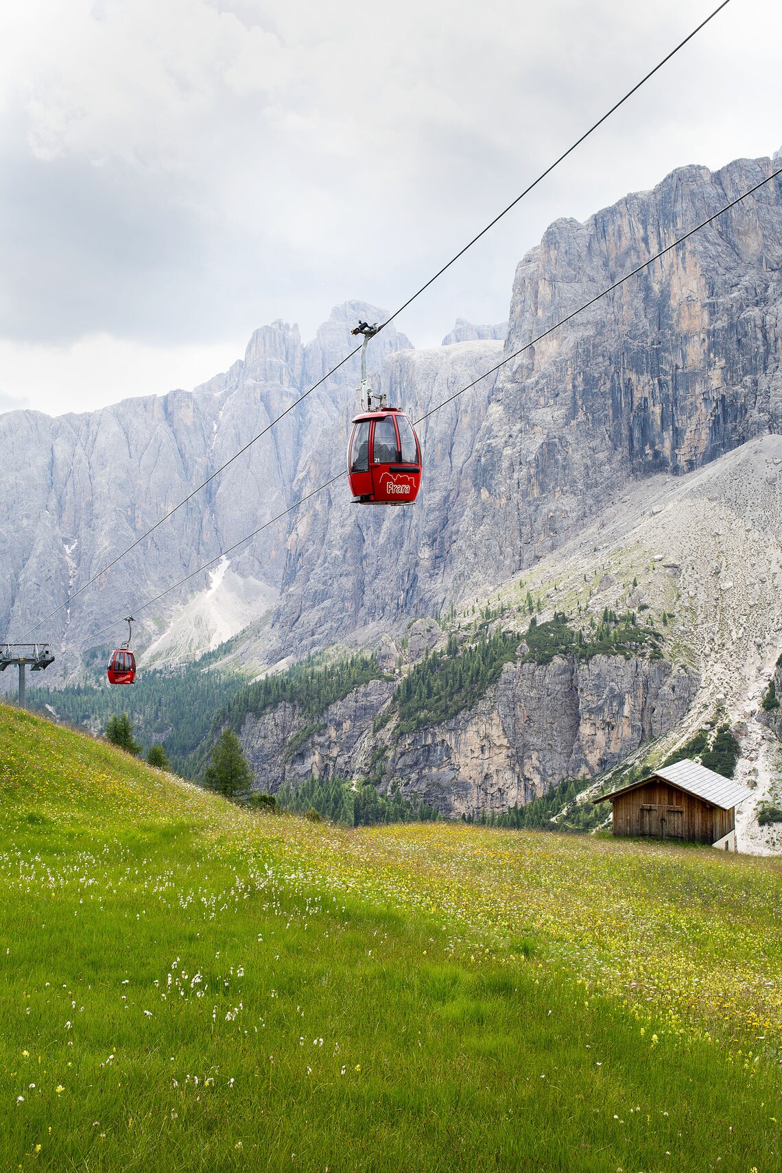Italian Dolomites Mountains Gondola Color Photograph Etsy