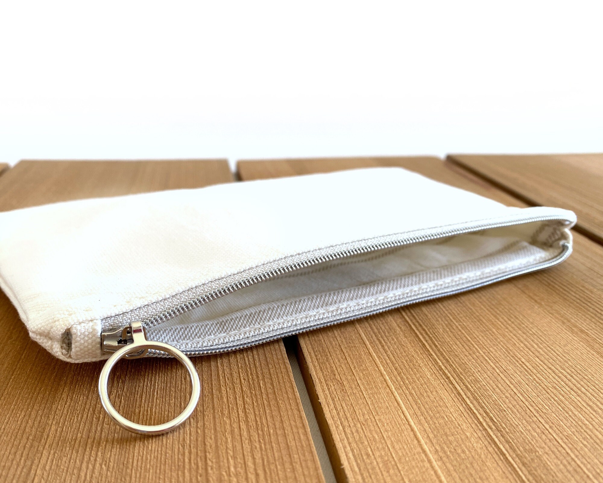 Small Items Pouch White Zipper Pouch Canvas for Women Etsy Denmark