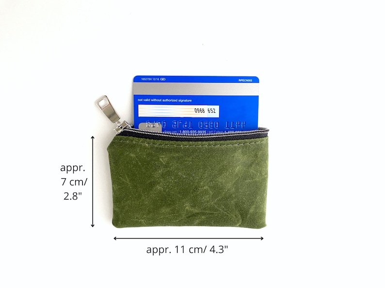 Extra kleines Portemonnaie im Kreditkartenformat, kompaktes Ohrhörer-Etui, Münzgeldbörse aus Baumwolle mit Reißverschluss, Mini-Medikamentenetui, Kartenetui im Taschenformat Bild 6