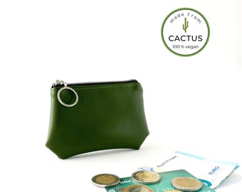 kleine portemonnee met rits voor dames | geldzakje van cactus | DESSERTO®