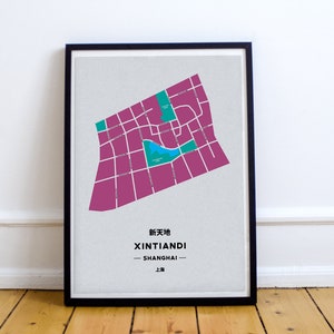 Xintiandi Map Print | Shanghai Wall Art | Map Print | Wall Decor | Map | Shanghai Art | Shanghai Map