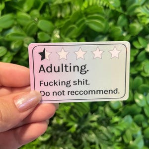 Adulting レビュー | ビニール、ラミネートステッカー