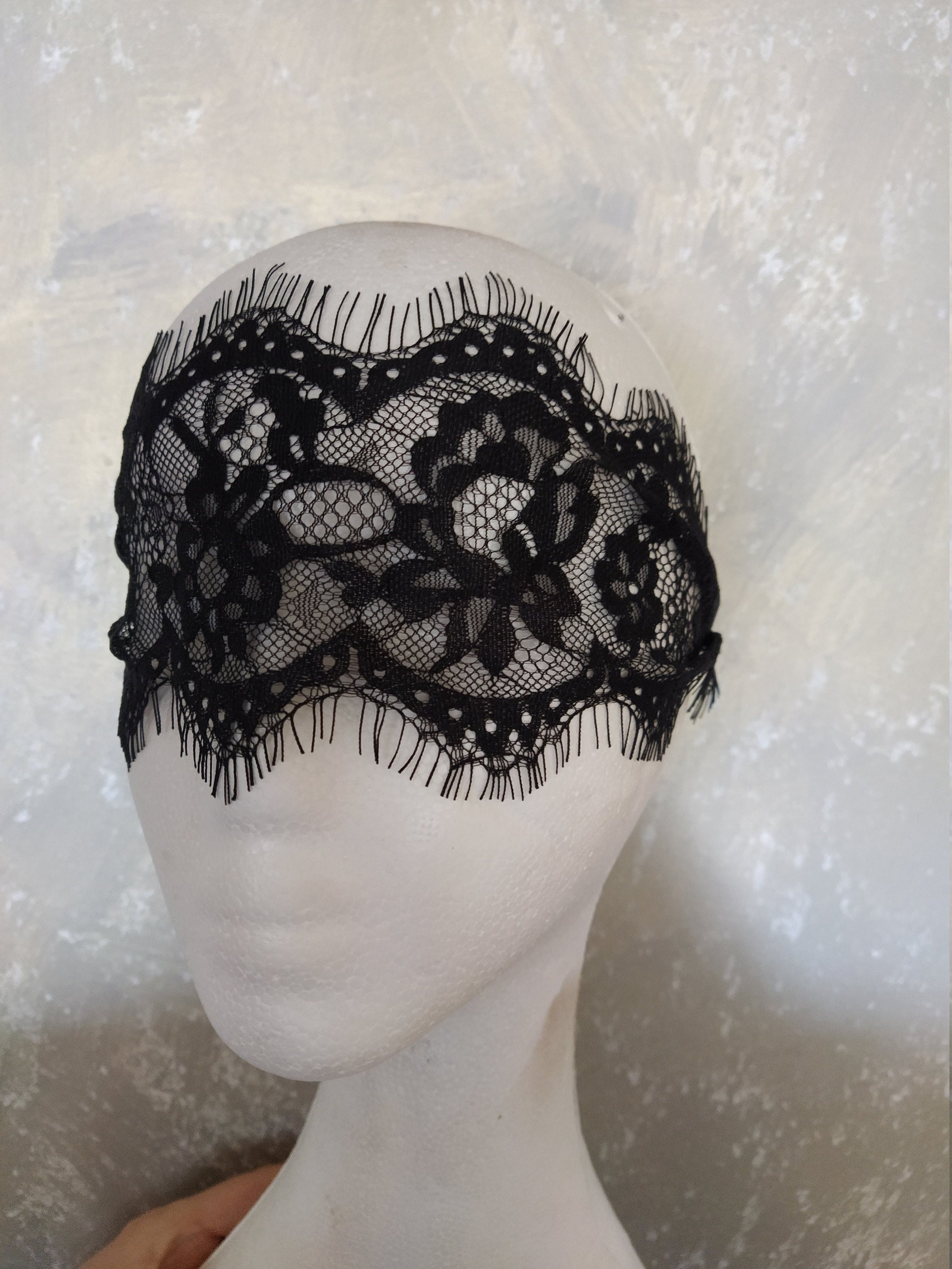 Black Lace Eye Mask Gothic wedding veil Festival mardi gras Etsy