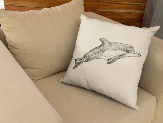 Dolphin Pillow Covers Beach Decor Dolphin pillow case | Etsy