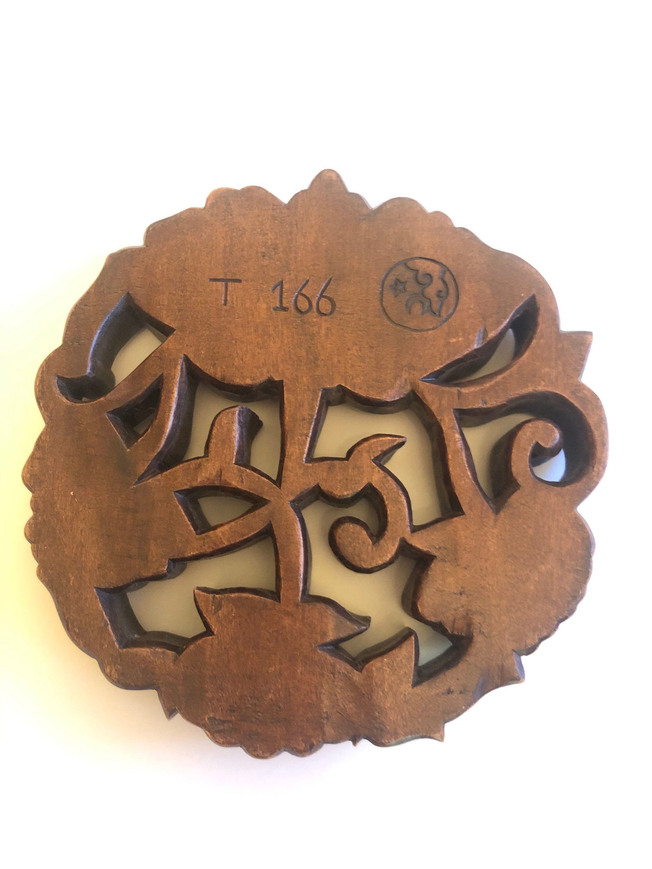 Decoración de pared de madera tallada a mano floral | Etsy