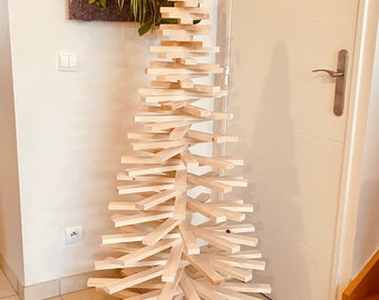 Natural solid wood Christmas tree