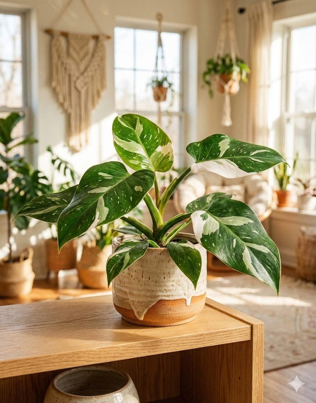 Philodendron White Wizard | Wei panaschierte Zimmerpflanze | Seltene und  auergewhnliche Pflanze | Wei-grnes Laub - Etsy.de