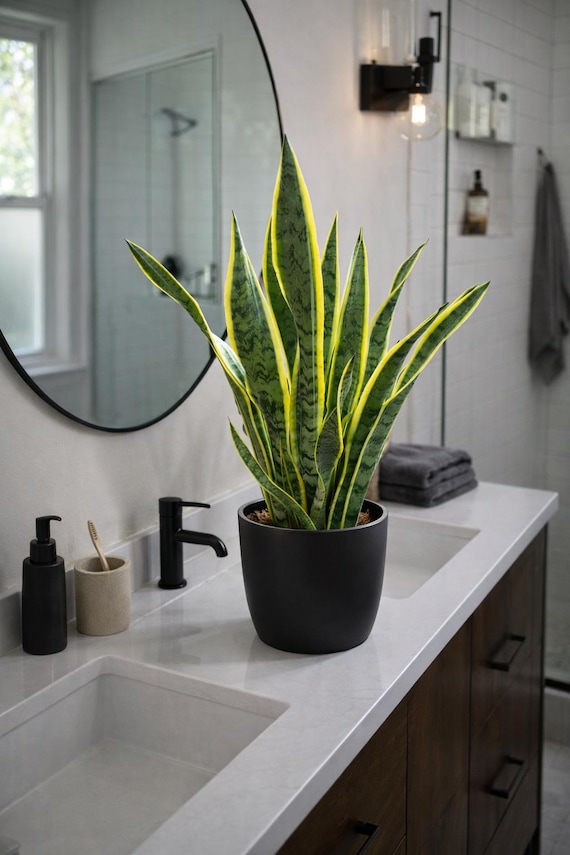 Sansevieria Trifasciata | Schwiegermutterzunge | Pflegeleichte und robuste  Zimmerpflanze | Grafische Sukkulente | Minimalistische Dekoration - Etsy.de