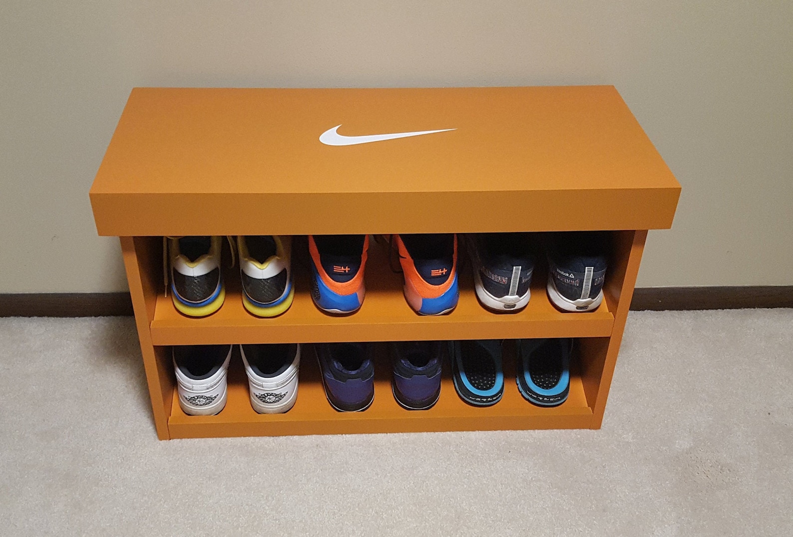 oversized nike shoe box storage