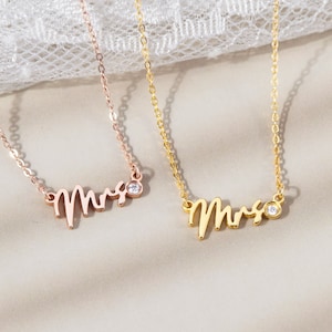 Mrs. Necklace For Bride, Gift for Bride to Be, Future Mrs Jewelry, Bridal Shower Jewelry Gift, Bridal Jewelry, Wedding Gift for Bride