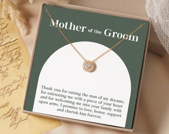 Mother of the Groom Necklace, Mother In Law Wedding Gift From Bride, Wedding Gift For Mom, Thank you for raising the man of my dream