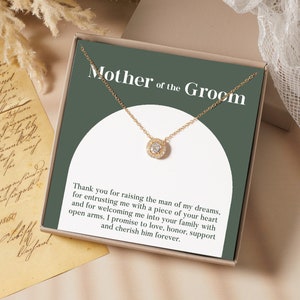 Mother of the Groom Necklace, Mother In Law Wedding Gift From Bride, Wedding Gift For Mom, Thank you for raising the man of my dream