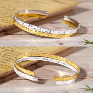 Bridesmaid Bracelet Proposal, Bridesmaid Personalized Gifts for Wedding Day, Maid of Honor Gift from Bride, Bridal Party Gift