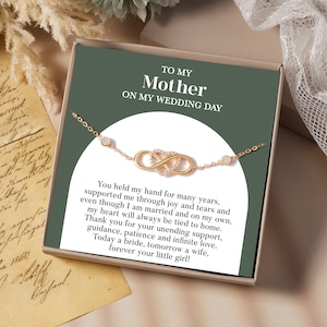 Mother of the Bride Gift, Mother Wedding Bracelet From Bride, Gift for Mom on Wedding Day from Daughter, Wedding Jewelry For Mom