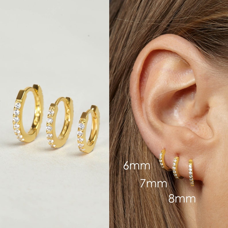 Small Hoop Earrings Tiny Huggies Hoops Earrings Hoop Etsy