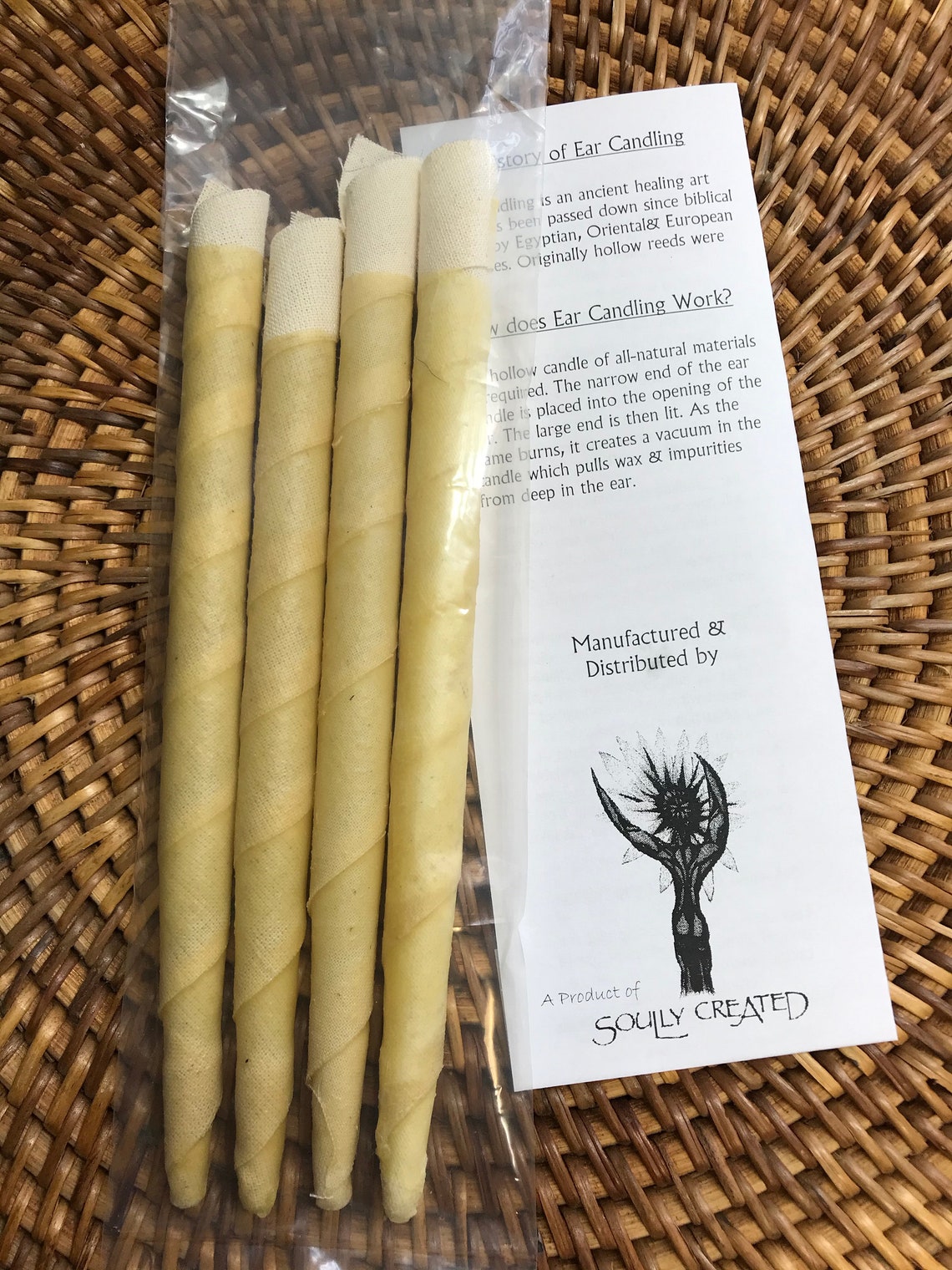 Ear Candles Organic Natural Hemp & Beeswax 4 Pack Etsy Canada