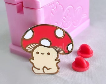 Cute Mushroom Enamel Pin, Rainbow Mushroom Pins, Fungi Enamel Pin, Hard Enamel Pin, pastel pins, Small enamel pins, Mushroom pins