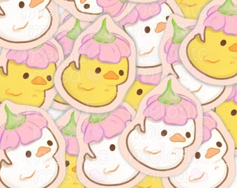 Cute duck stickers, kawaii duckling stickers, baby duck art, chibi animal stickers, duckie stickers, cute animal stickers, laptop stickers