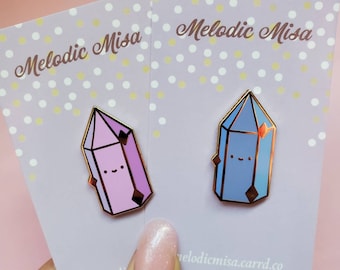 Cute Crystal Shard Hard Enamel Pin