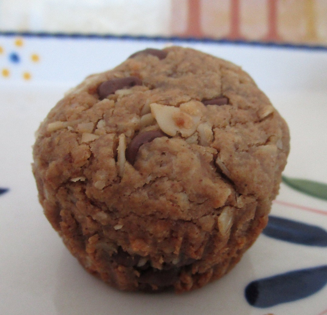 Oatmeal Chocolate Chip Mini Muffins, Gluten Free, Egg Free, Dairy Free