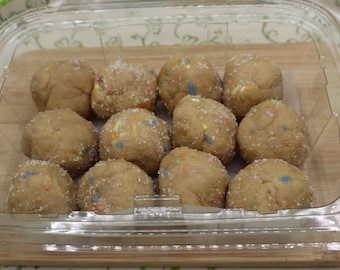 Gluten Free High Protein Power Dough Balls, Dairy Free, Vegan, Pea Protein, Nut Free, Low Carb snacks, Low Calorie, Sugar Free, Clean Eating