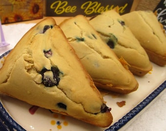High Protein Scones, Gluten Free, Dairy Free, Sugar Free, Vegan, Nut Free, Blueberry, Anabolic Post Work Out treat, Clean Fitness Snacks