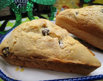 Gluten Free Protein Irish Soda Bread Scones, Dairy Free, Egg Free, Vegan, Saint Patrick's Day, Nut Free, Sugar Free, Low Carb fitness snack