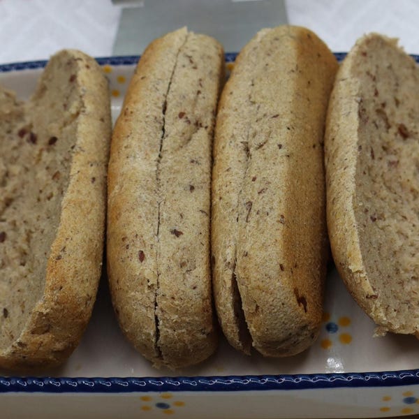 Gluten Free Hot Dog Buns, Mini Sub Sandwich bread, Dairy Free, Egg Free, Vegan, Nut Free, No Sugar, Lunch bread, BBQ, Camping, July 4th