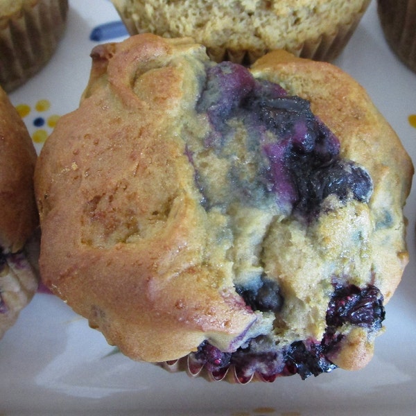 Blueberry Muffin, Gluten Free, Dairy Free, Egg Free, Vegan, No refined Sugar, Maple Sugar, Nut Free, Diet, Mother's Day Breakfast, Brunch