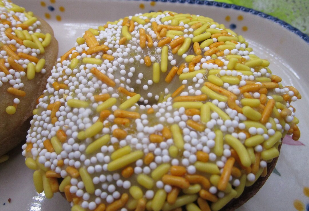 Gluten Free Donut, Dairy Free, Egg Free, Candy Corn Glazed, Nut Free