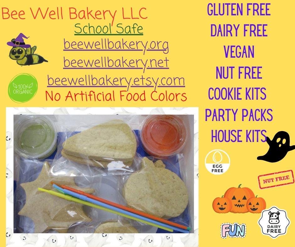 Gluten Free Cookie Kits, Halloween, Thanksgiving, Dairy Free, Egg