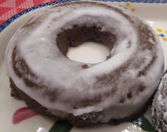 Gluten Free Chocolate Protein Donuts, Grai Free, Dairy Free, Vegan Collagen, Sugar Free, Low Carb, Glazed, Powdered, Clean Fitness Snacks