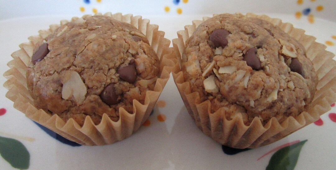 Oatmeal Chocolate Chip Mini Muffins, Gluten Free, Egg Free, Dairy Free