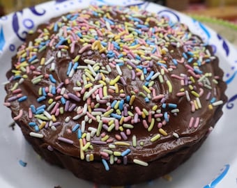 Sugar Free Cakes, Individual 7-inch, Gluten Free, Dairy Free, Vegan, Nut Free, Vanilla or Chocolate, Birthday Gift, Mother's Day Dessert