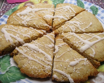 Keto Scone, Coconut Pineapple, Gluten Free, Sugar Free, Dairy Free, Egg Free, Erythritol Free, Vegan, Low Carb snack, Sugar Free, Grain Free