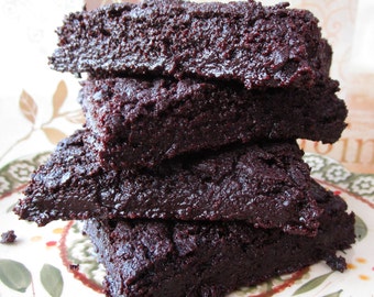Gluten Free Brownies, Decadent Dark, Dairy Free, Vegan, Egg Free, Nut Free, Oat Free, Birthday Dessert, Coconut Sugar Snacks, Holiday treats