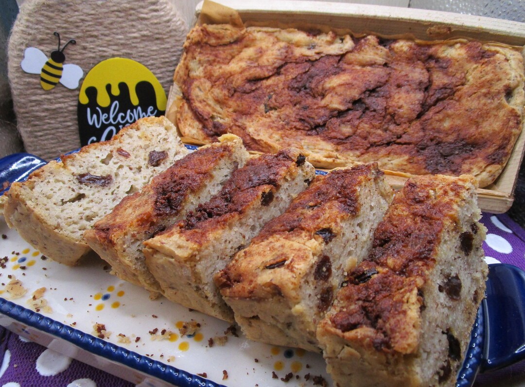 Cinnamon Raisin Bread, Gluten Free, Dairy Free, Egg Free, Nut Free, Soy