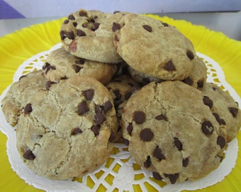 Gluten Free Chocolate Chip Cookies, Dairy Free, Vegan, School Safe, Peanut Free, Birthday Gifts low sugar snack, End of year party, July 4th