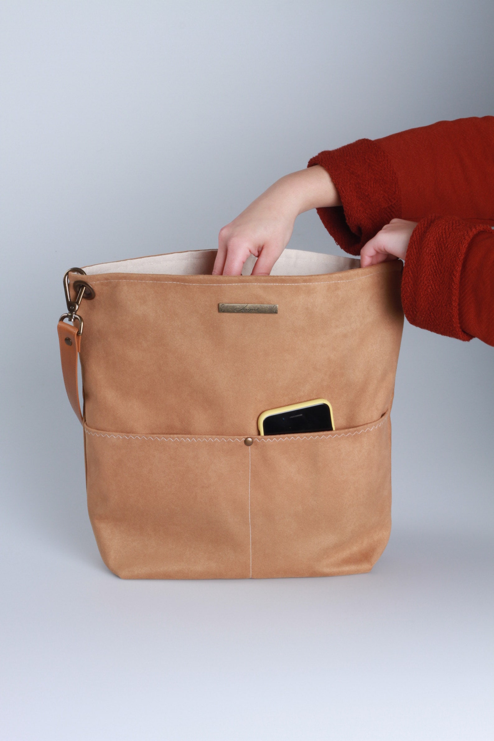 Camel Canvas Tote Bag Bucket Bag Camel Bag Shopping Bag Etsy