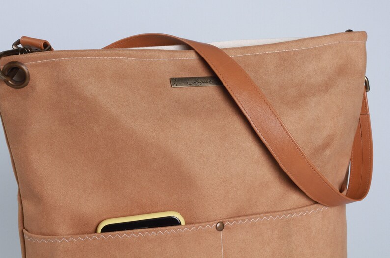 Camel Canvas Tote Bag Bucket Bag Camel Bag Shopping Bag Etsy